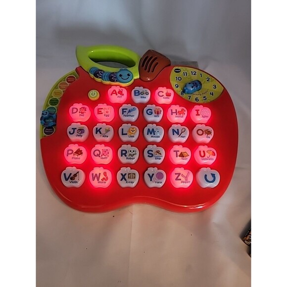 VTech Alphabet Red Apple ABC Learning Toy Preschool Letters Music & Lights Works - Picture 3 of 16